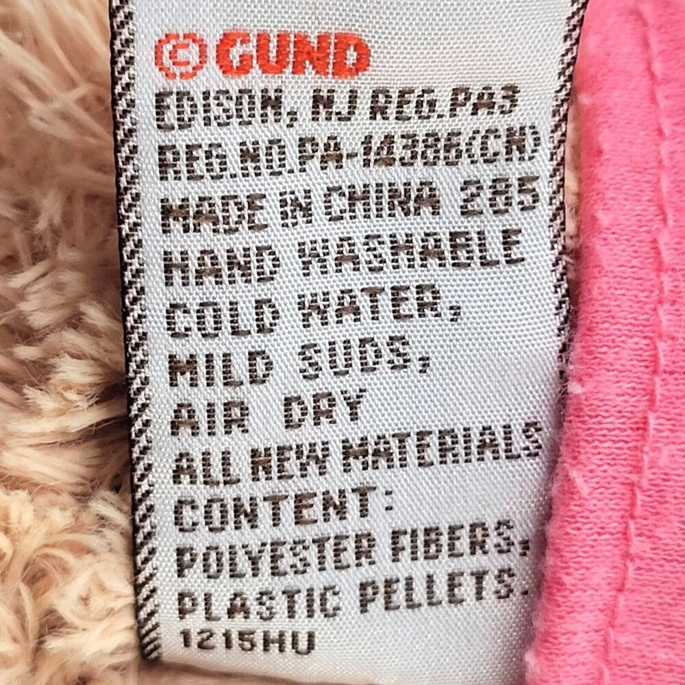 GUND Big Sister Bear 12" Pink T-shirt Tan Fur New Baby Plush Stuffed Animal - Picture 8 of 8